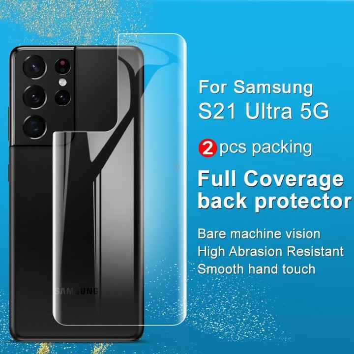 For Samsung Galaxy S21 Ultra 5G 2pcs IMAK 0.15mm Curved Full Screen Protector Hydrogel Film Back Protector