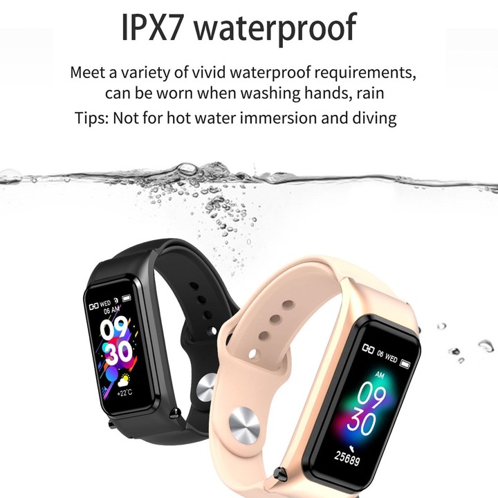 X4 1.14 inch HD Screen Bluetooth Earphone Smart Bracelet, Support Sleep Monitoring / Body Temperature Monitoring / Heart Rate Mo