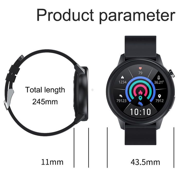 E80 1.3 inch TFT Color Screen IP68 Waterproof Smart Bracelet, Support Blood Oxygen Monitoring / Body Temperature Monitoring / He