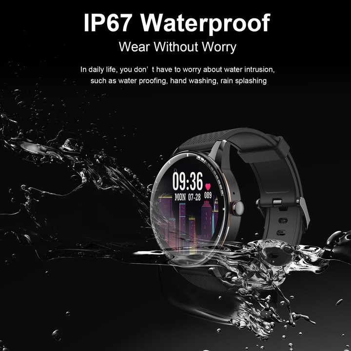 H6 1.28 inch Touch Screen IP67 Waterproof Smart Watch, Support Bluetooth Call / Sleep Monitoring / Heart Rate Monitoring(Black)
