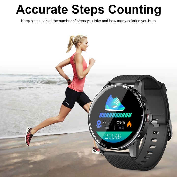 H6 1.28 inch Touch Screen IP67 Waterproof Smart Watch, Support Bluetooth Call / Sleep Monitoring / Heart Rate Monitoring(Black)