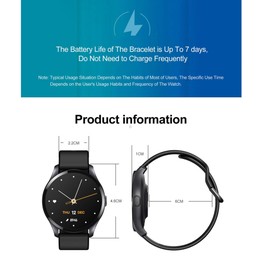 T88 1.28 inch TFT Color Screen IP67 Waterproof Smart Watch, Support Body Temperature Monitoring / Sleep Monitoring / Heart Rate