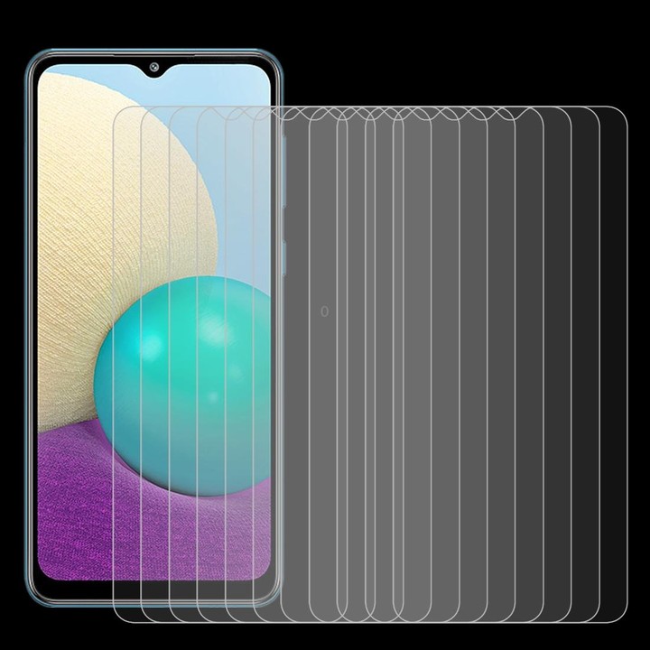 For Samsung Galaxy A02 10 PCS 0.26mm 9H Surface Hardness 2.5D Explosion-proof Tempered Glass Non-full Screen Film