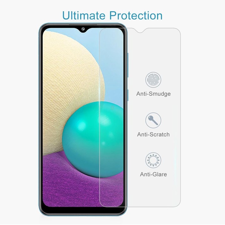 For Samsung Galaxy A02 50 PCS 0.26mm 9H Surface Hardness 2.5D Explosion-proof Tempered Glass Non-full Screen Film