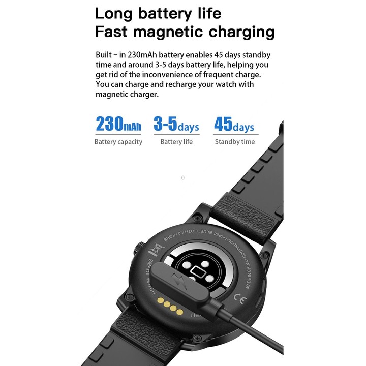 MX12 1.3 inch IPS Color Screen IP68 Waterproof Smart Watch, Support Bluetooth Call / Sleep Monitoring / Heart Rate Monitoring, S