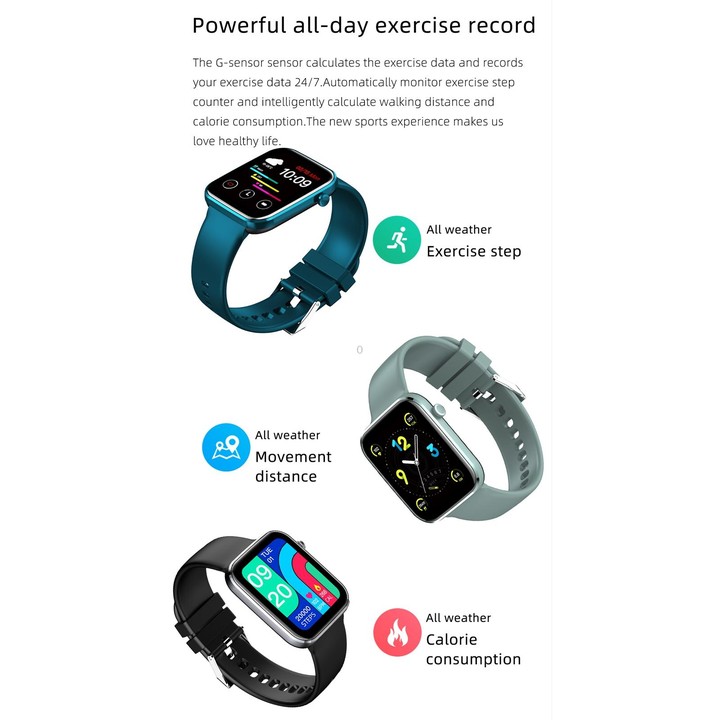 Z15 1.69 inch Touch Screen IP67 Waterproof Smart Watch, Support Blood Pressure Monitoring / Sleep Monitoring / Heart Rate Monito