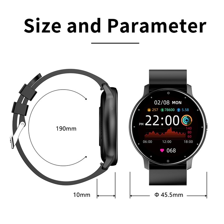ZL02 1.28 inch Touch Screen IP67 Waterproof Smart Watch, Support Blood Pressure Monitoring / Sleep Monitoring / Heart Rate Monit