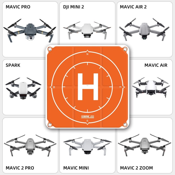 STARTRC 1109143 50cm Portable Drone Universal Foldable Square Parking Apron Landing Pad for DJI FPV / mini 2 / Mavic Air 2 / Air