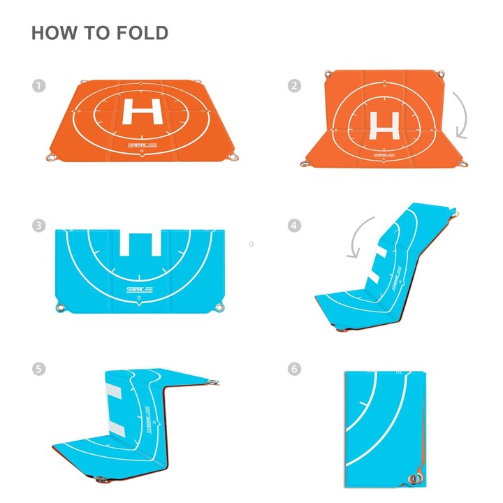 STARTRC 1109143 50cm Portable Drone Universal Foldable Square Parking Apron Landing Pad for DJI FPV / mini 2 / Mavic Air 2 / Air