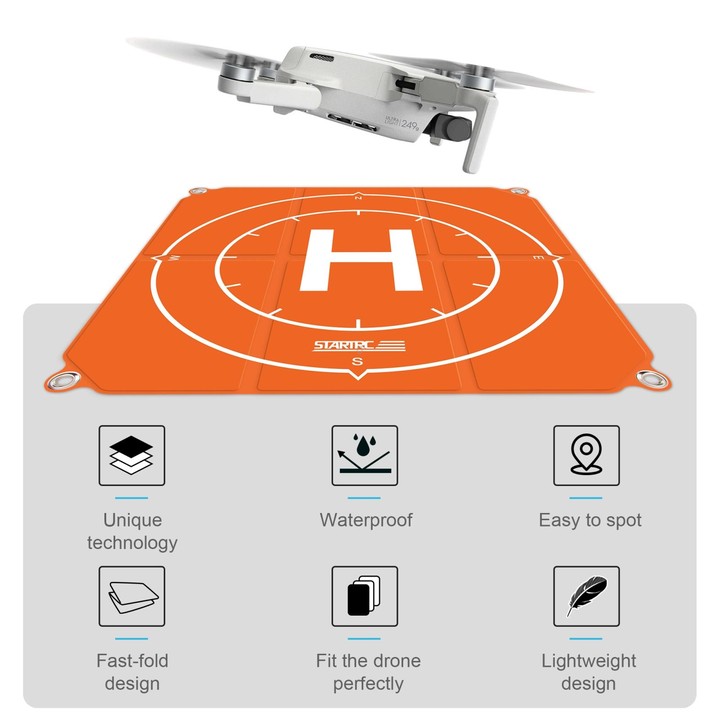 STARTRC 1109143 50cm Portable Drone Universal Foldable Square Parking Apron Landing Pad for DJI FPV / mini 2 / Mavic Air 2 / Air