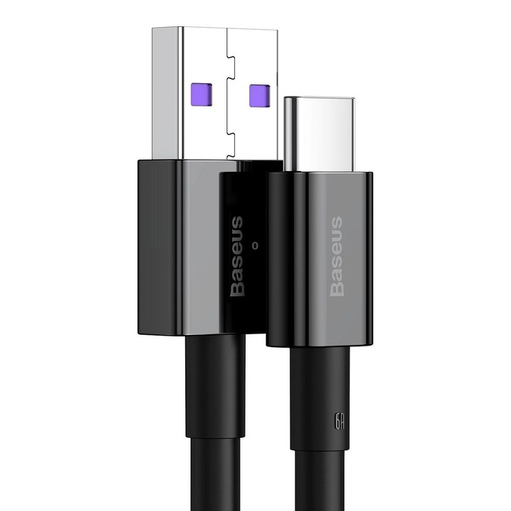 Baseus Superior Series CATYS-01 66W USB to USB-C / Type-C Interface Fast Charging Data Cable, Cable Length:1m(Black)