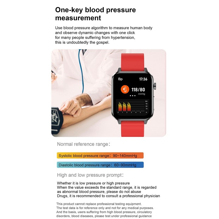 E86 1.7 inch TFT Color Screen IP68 Waterproof Smart Watch, Support Blood Oxygen Monitoring / Body Temperature Monitoring / AI Me