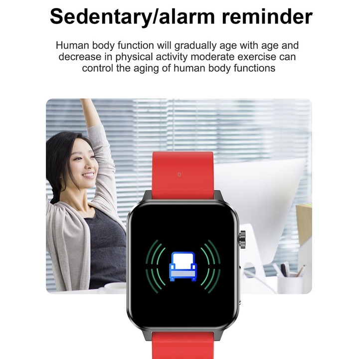 E86 1.7 inch TFT Color Screen IP68 Waterproof Smart Watch, Support Blood Oxygen Monitoring / Body Temperature Monitoring / AI Me