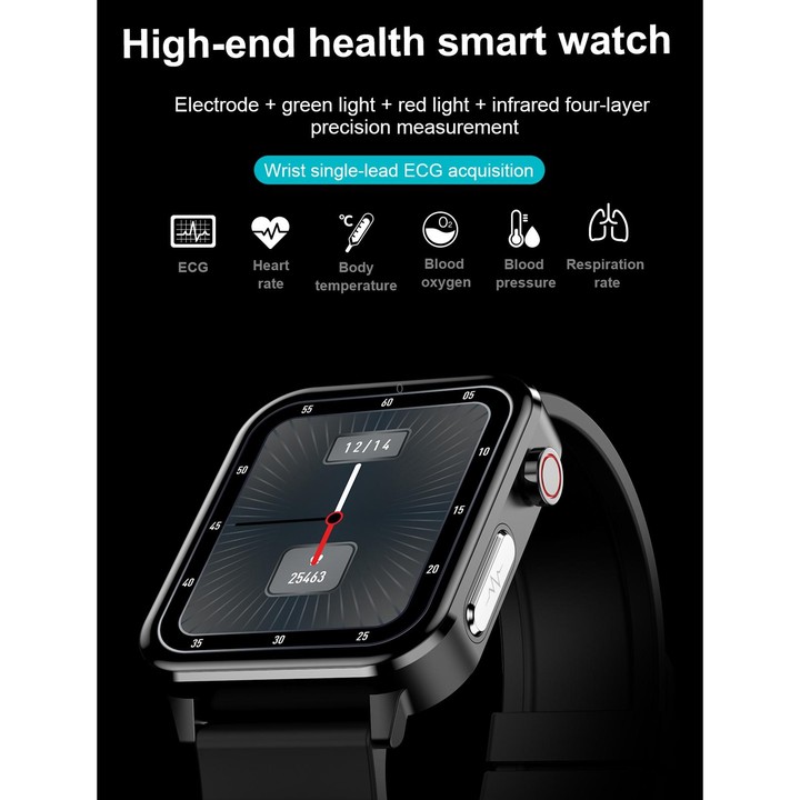 E86 1.7 inch TFT Color Screen IP68 Waterproof Smart Watch, Support Blood Oxygen Monitoring / Body Temperature Monitoring / AI Me
