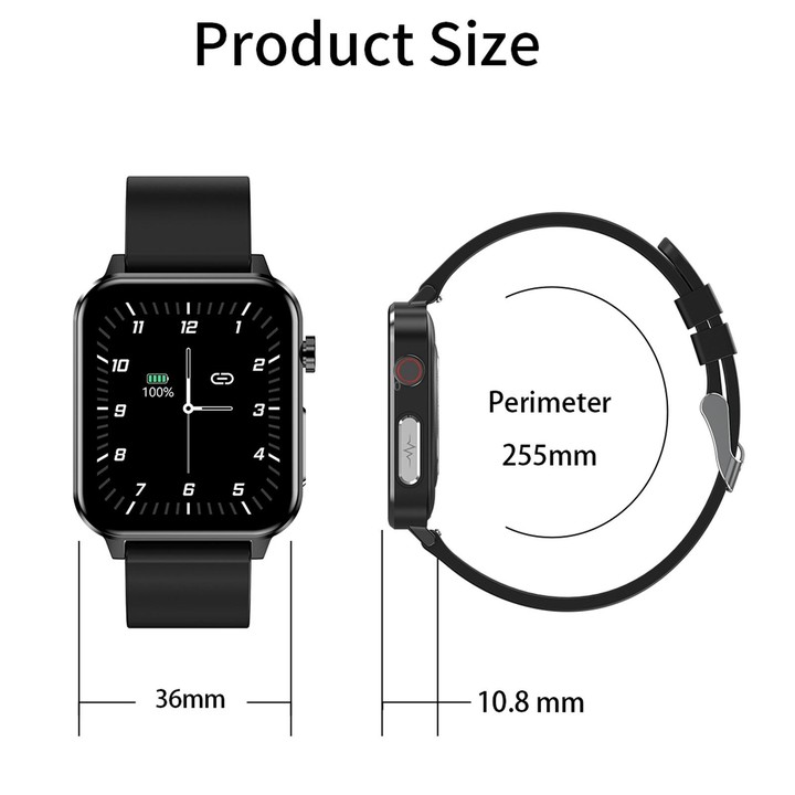 E86 1.7 inch TFT Color Screen IP68 Waterproof Smart Watch, Support Blood Oxygen Monitoring / Body Temperature Monitoring / AI Me