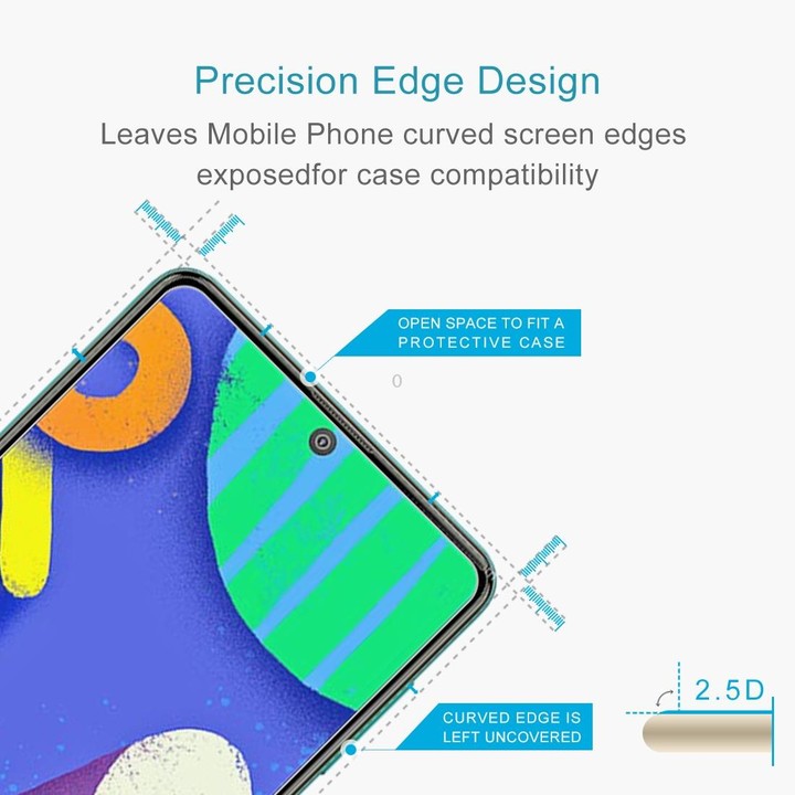 For Samsung Galaxy F62 0.26mm 9H 2.5D Tempered Glass Film