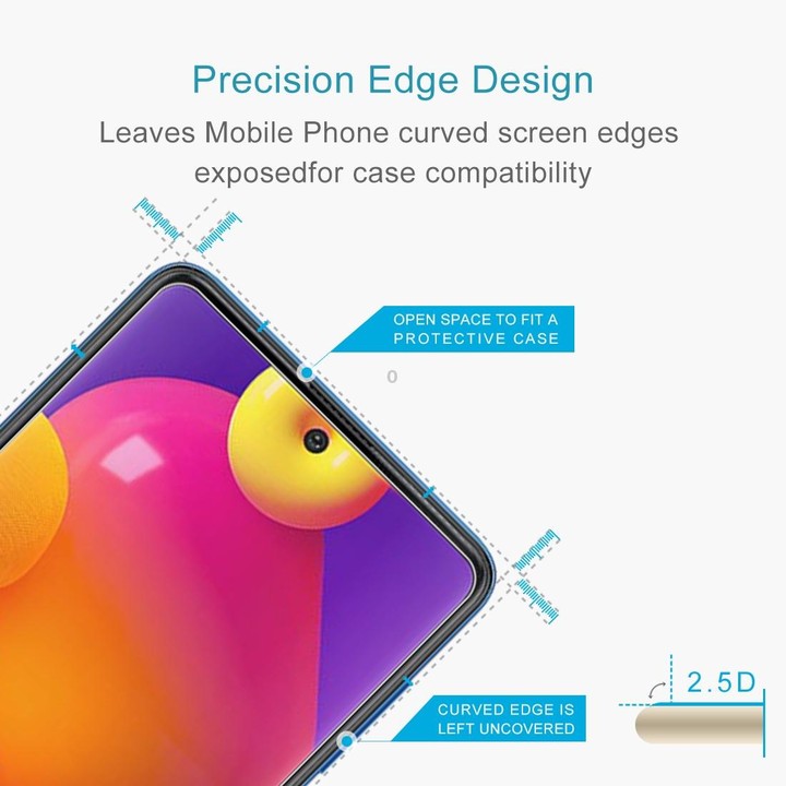 For Samsung Galaxy M62 50 PCS 0.26mm 9H 2.5D Tempered Glass Film