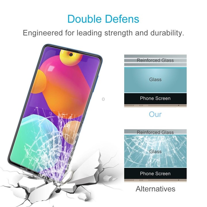 For Samsung Galaxy M62 50 PCS 0.26mm 9H 2.5D Tempered Glass Film