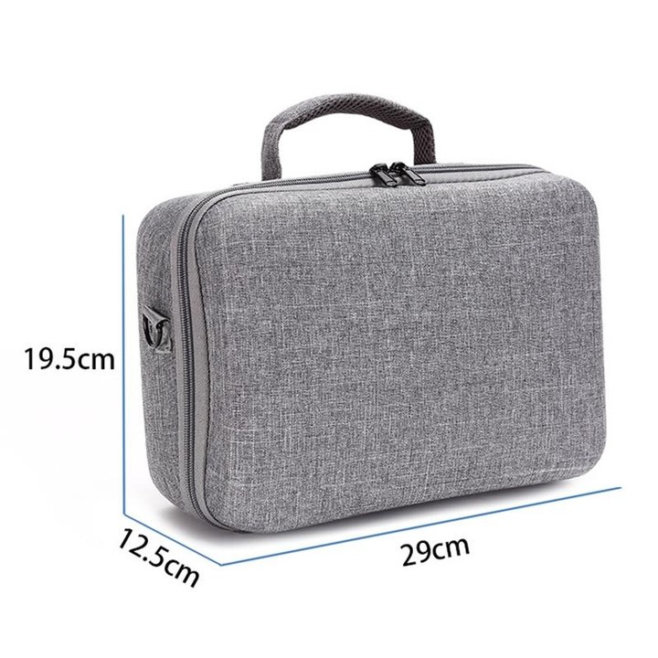 Portable Carry Case Waterproof Scratch-proof Anti-shock Travel Carrying Cover Case Box for DJI Air 2s(Grey+Black Liner)