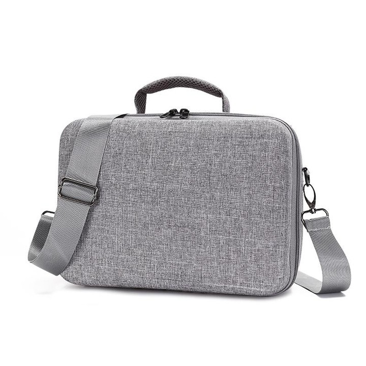 Portable Carry Case Waterproof Scratch-proof Anti-shock Travel Carrying Cover Case Box for DJI Air 2s(Grey+Black Liner)