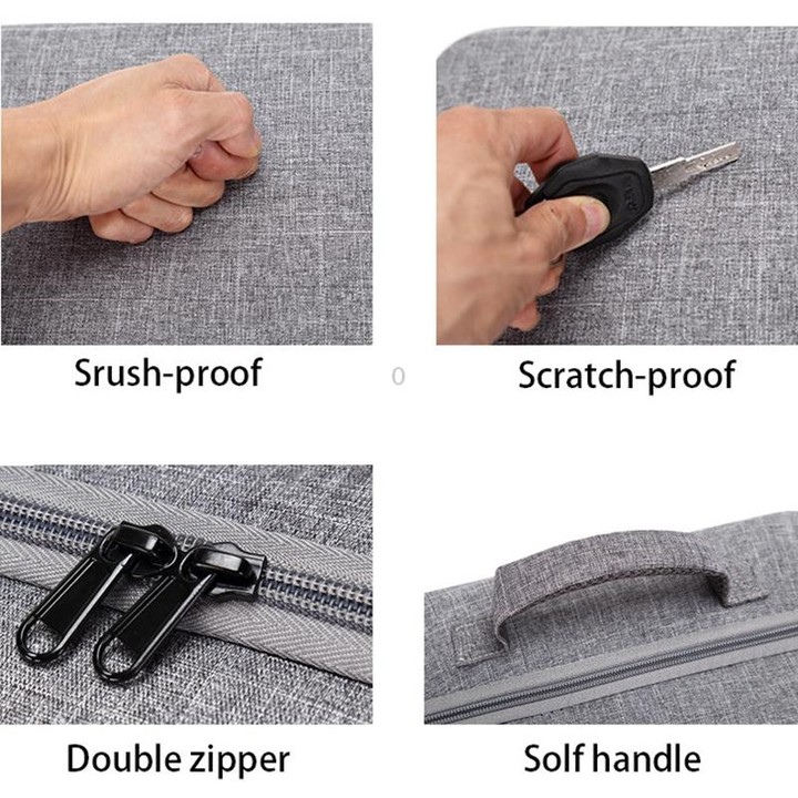 Portable Carry Case Waterproof Scratch-proof Anti-shock Travel Carrying Cover Case Box for DJI Air 2s(Grey+Black Liner)