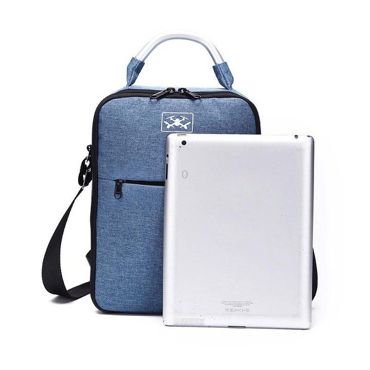 Shockproof Waterproof Single Shoulder Storage Travel Carrying Cover Case Box for DJI Air 2S(Blue+Red Liner)