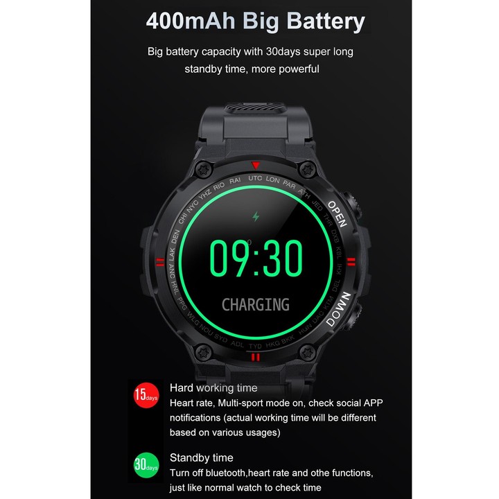 K22 1.28 inch IPS Screen Smart Watch, Support Menstrual Cycle Reminder / Bluetooth Call / Sleep Monitoring(Grey)