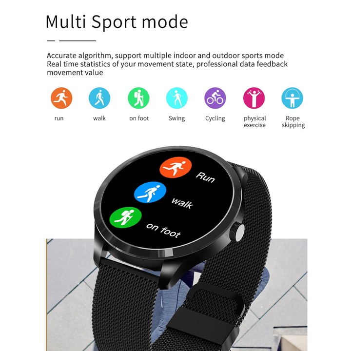 Q9L 1.28 inch IPS Color Screen IP67 Waterproof Smart Watch, Support Blood Pressure Monitoring / Heart Rate Monitoring / Sleep Mo
