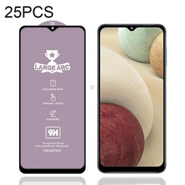 For Samsung Galaxy A12 5G / A12 / A12 Nacho / M12 / A13 5G 25 PCS 9H HD Large Arc High Alumina Full Screen Tempered Glass Film