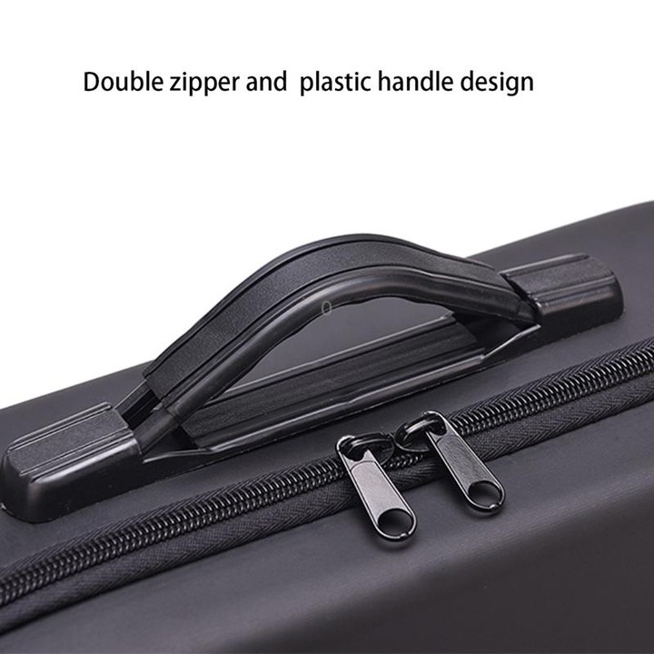 Portable Single Shoulder Storage Travel Carrying PU Cover Case Box for DJI Air 2S(Black + Red Liner)