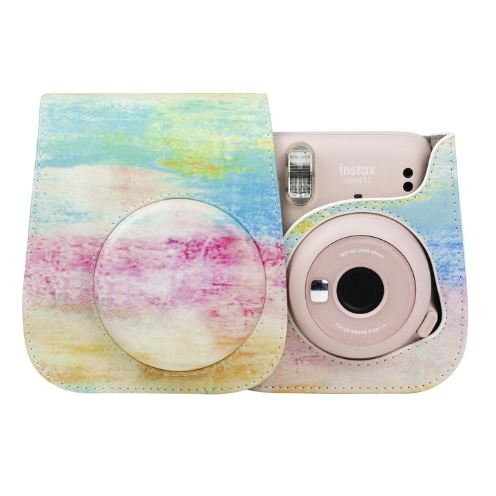 Painted Series Camera Bag with Shoulder Strap for Fujifilm Instax mini 11(Oil Paint)
