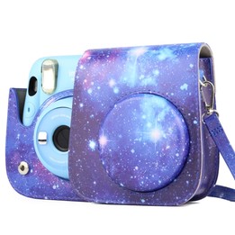 Painted Series Camera Bag with Shoulder Strap for Fujifilm Instax mini 11(Shining Starry Sky)