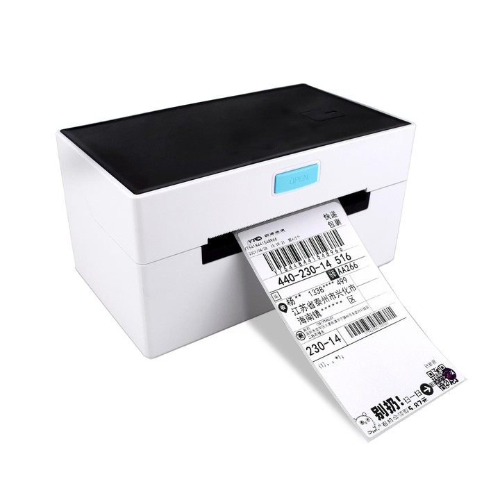 POS-9220 100x150mm Thermal Express Bill Self-adhesive Label Printer, USB with Holder Version, EU Plug