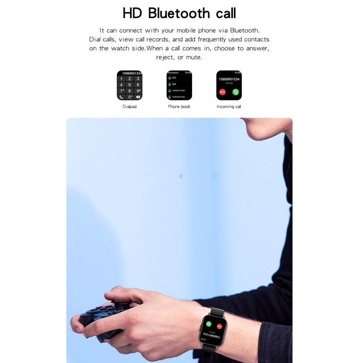 GY13 1.69 inch TFT Screen IP67 Waterproof Smart Watch, Support Music Control / Bluetooth Call / Heart Rate Monitoring / Blood Pr