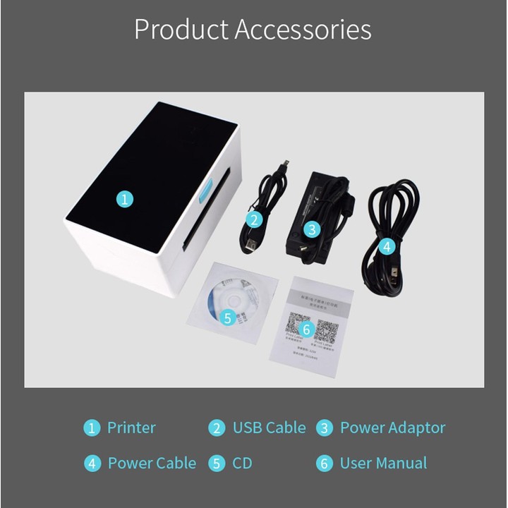 POS-9220 100x150mm Thermal Express Bill Self-adhesive Label Printer, USB + Bluetooth with Holder Version, US Plug
