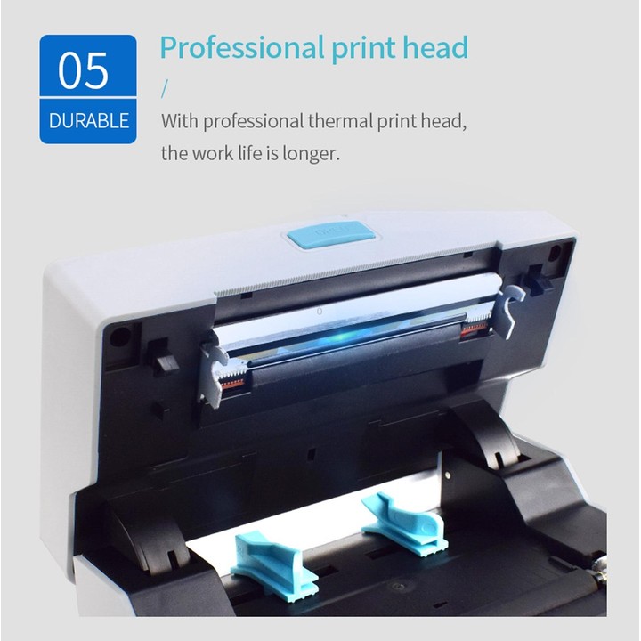 POS-9220 100x150mm Thermal Express Bill Self-adhesive Label Printer, USB + Bluetooth with Holder Version, UK Plug