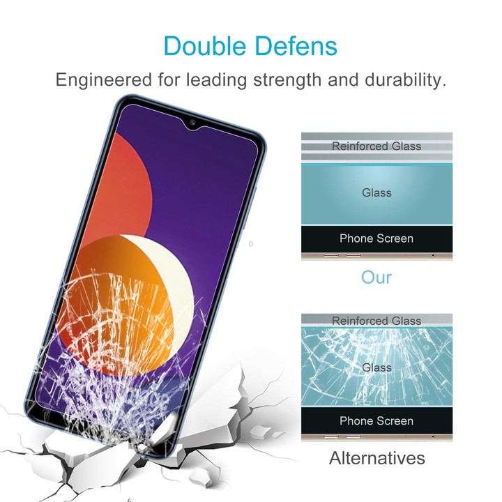 For Samsung Galaxy M12 50 PCS 0.26mm 9H 2.5D Tempered Glass Film