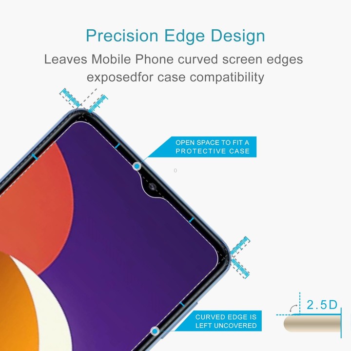 For Samsung Galaxy M12 50 PCS 0.26mm 9H 2.5D Tempered Glass Film