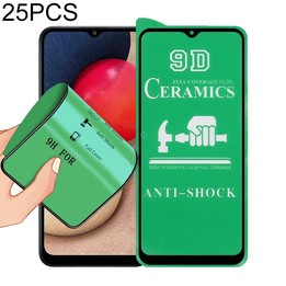 For Samsung Galaxy A02s 25 PCS 9D Full Screen Full Glue Ceramic Film