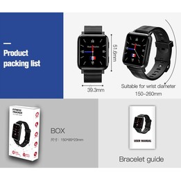 F30 1.54 inch TFT Touch Screen IP67 Waterproof Smart Watch, Support Sleep Monitoring / Heart Rate Monitoring / Music Playing / W