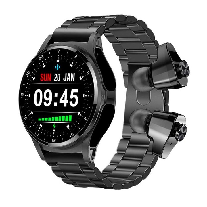 G69 1.3 inch IPS Touch Screen IP67 Waterproof Bluetooth Earphone Smart Watch, Support Sleep Monitoring / Heart Rate Monitoring /