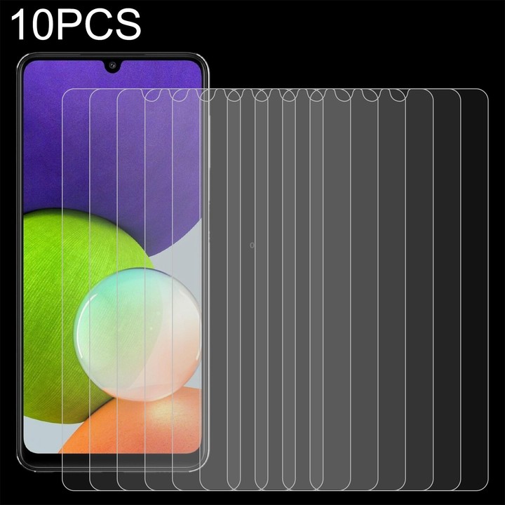 For Samsung Galaxy A22 4G 10 PCS 0.26mm 9H 2.5D Tempered Glass Film