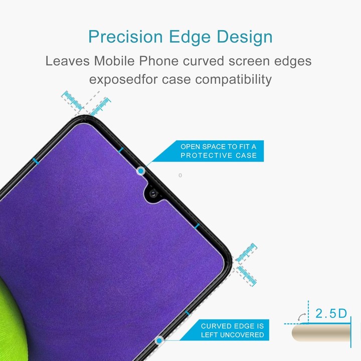 For Samsung Galaxy A22 4G 10 PCS 0.26mm 9H 2.5D Tempered Glass Film