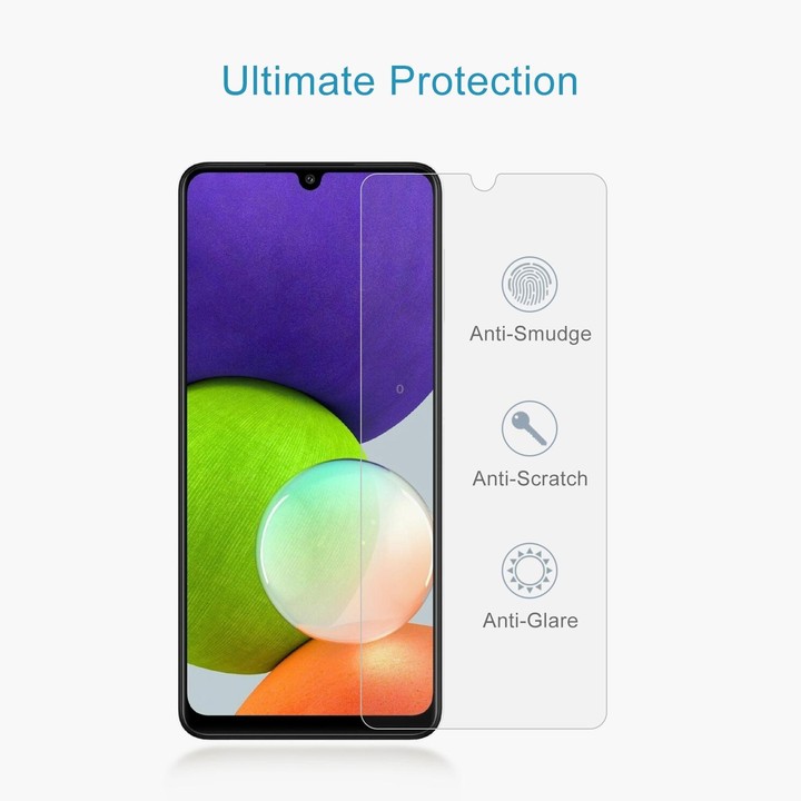 For Samsung Galaxy A22 4G 50 PCS 0.26mm 9H 2.5D Tempered Glass Film