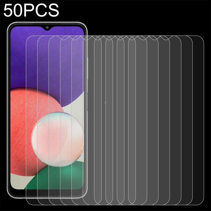 For Samsung Galaxy A22 5G / A23 50 PCS 0.26mm 9H 2.5D Tempered Glass Film