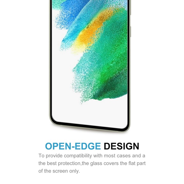 For Samsung Galaxy S21 FE 5G 50 PCS 0.26mm 9H 2.5D Tempered Glass Film, Fingerprint Unlocking Is Not Supported