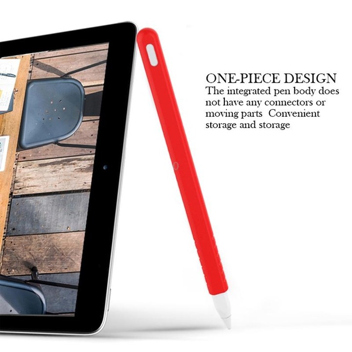 3 in 1 Pure Color Silicone Stylus Pen Protective Case Set for Apple Pencil 2(Black)