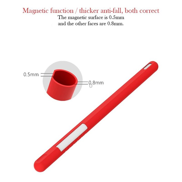 3 in 1 Pure Color Silicone Stylus Pen Protective Case Set for Apple Pencil 2(Transparent)
