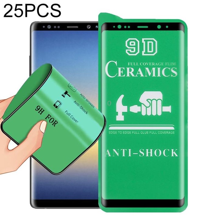 For Samsung Galaxy Note8 25 PCS 9D Full Screen Full Glue Ceramic Film