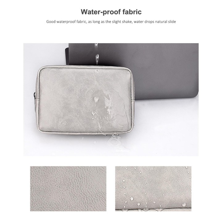DY03 Portable Digital Accessory Leather Bag(Green)